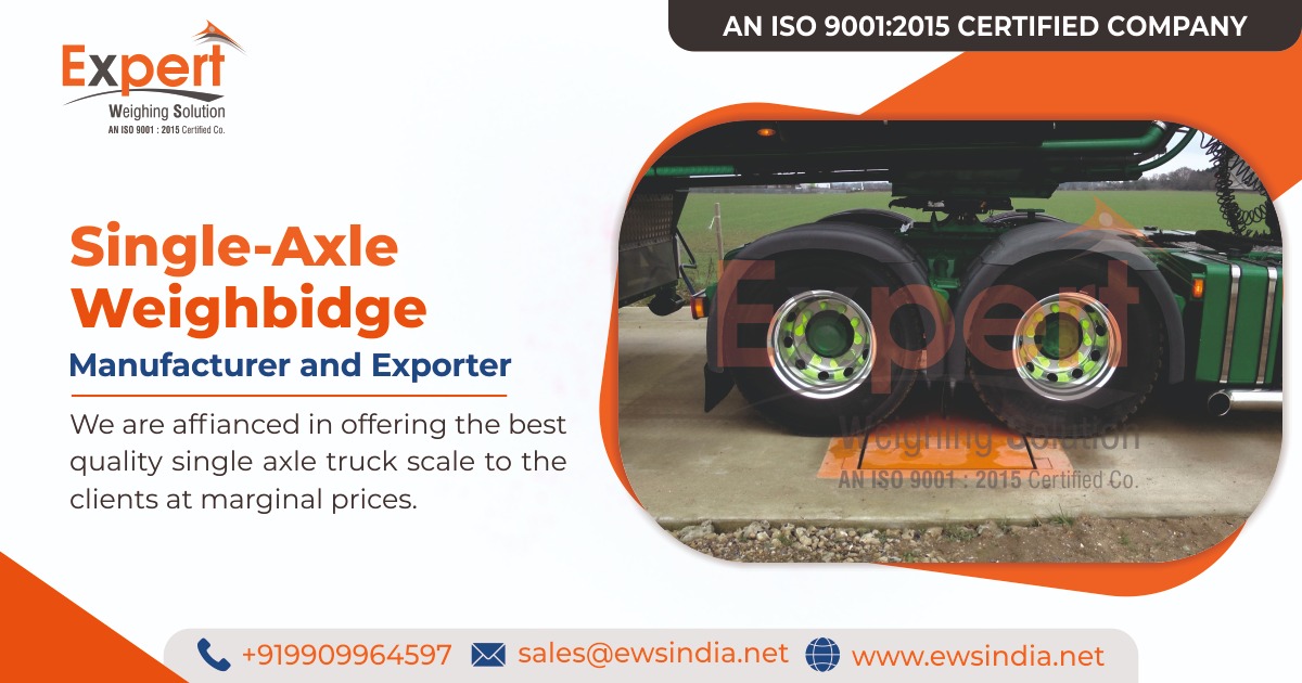 Single Axle Weighbridge Manufacturer in Ahmedabad, Gujarat, India