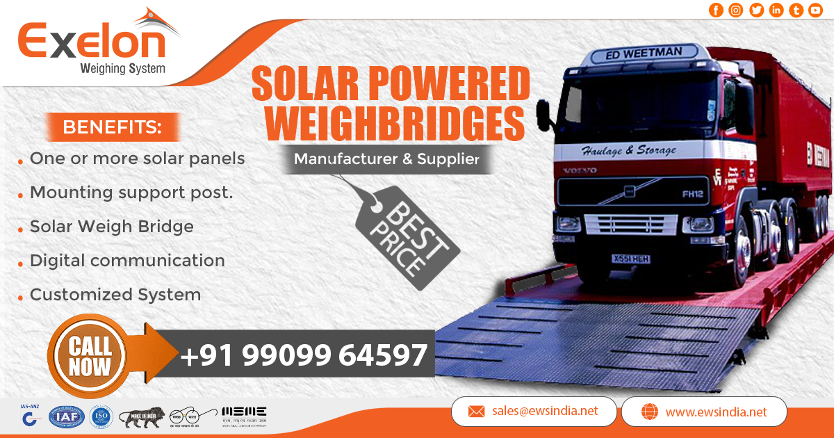 Supplier of Solar Powered Weighbridge in Madhya Pradesh